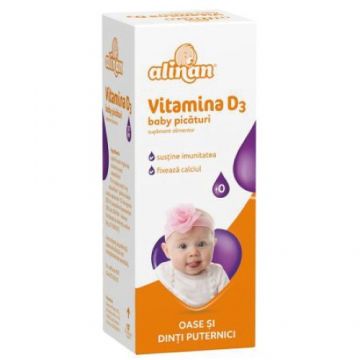 Alinan Baby Vitamina D3 (picaturi) 20ml Fiterman