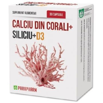 Calciu Coral + Siliciu + D3 30cps Parapharm