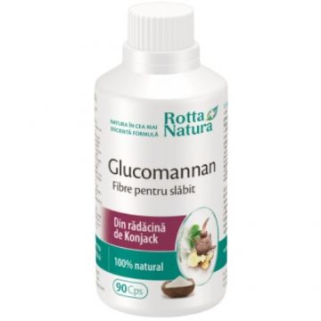 Glucomannan, fibre pentru slabit, 90cps, Rotta Natura