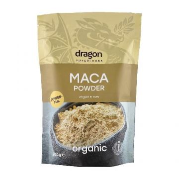 Maca Pulbere Raw Bio, 200gr, Dragon Superfoods