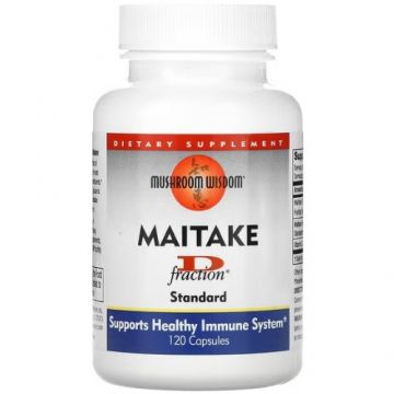 Maitake D-fraction, 120cps, Mushroom Wisdom Maitake D-fraction, 120cps, Mushroom Wisdom