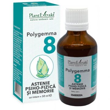 Polygemma 8 - Astenie Psiho-Fizica si Memorie- 50ml PlantExtrakt