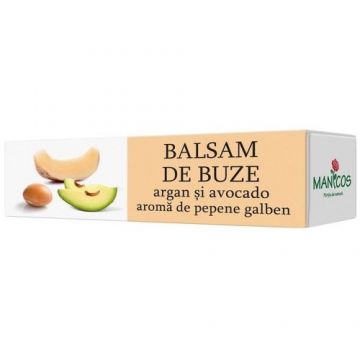 Balsam De Buze Argan, Avocado si Pepene Galben, 4.8 gr, Manicos