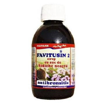 Favitusin 2 Sirop Antibronsitic cu Ridiche Neagra 250ml Favisan