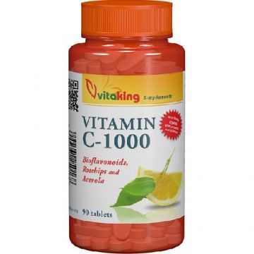 Vitamina C 1000mg cu Bioflavonoid, Acerola si Macese 90cpr