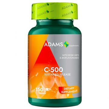 Vitamina C-500 cu macese 150tab,Adams