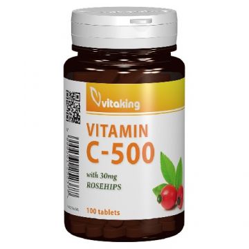 Vitamina C 500 mg cu Macese 100cpr, Vitaking