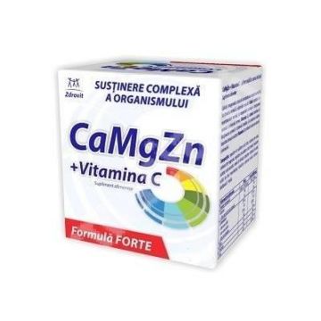 Calciu, magneziu, zinc si vitamina C, 60plicuri - ZDROVIT