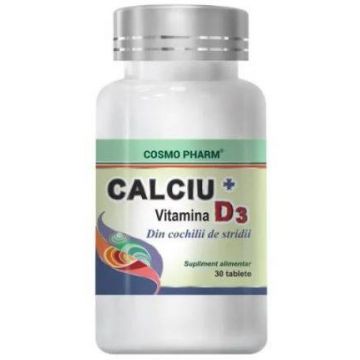 Calciu si Vitamina D3, 30cpr- Cosmo Pharm