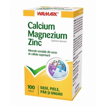 Calcium, magnezium si zinc, 100tbl - Walmark