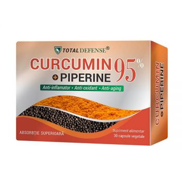 Curcumin si Piperine 95%, 30cps - Cosmo Pharm