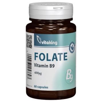 Folat organic, 400mcg, 60cps - VITAKING