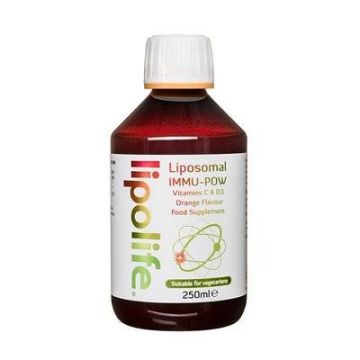 Lipolife IMMU-POW Vitamina C si D3 lipozomala, 250ml - Lipolife