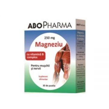 Magneziu 250mg si Vitamina B Complex , 30 tablete - ABO Pharma