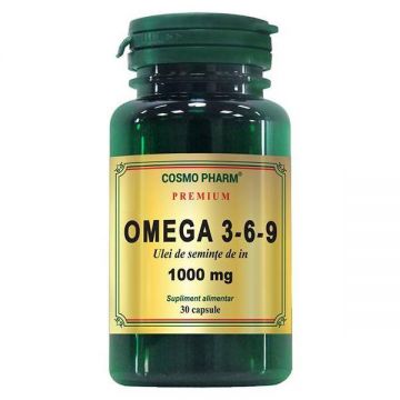 Omega 3-6-9 Ulei de Seminte de In, 30 capsule - Cosmo Pharm