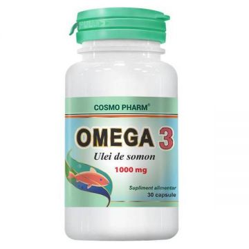 Omega 3 Ulei de Somon, 1000mg, 30cps - Cosmo Pharm