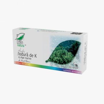 Phyto Iodura De potasiu K si Alge Marine 30cps - Pro Natura