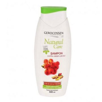 Sampon impotriva caderii parului cu ulei de ricin si ghimbir, Natural Care, 500ml - Gerocossen