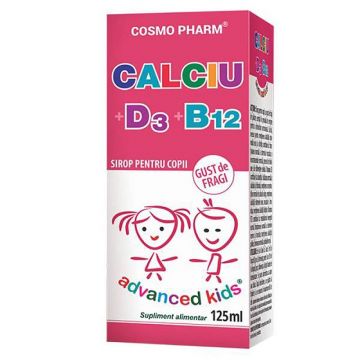 Sirop Copii Calciu, D3 si B12, 125ml - Cosmo Pharm