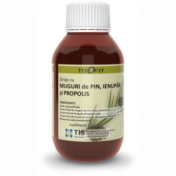 Sirop cu muguri de pin, ienupar și propolis, 150ml - Tis Farmaceutic