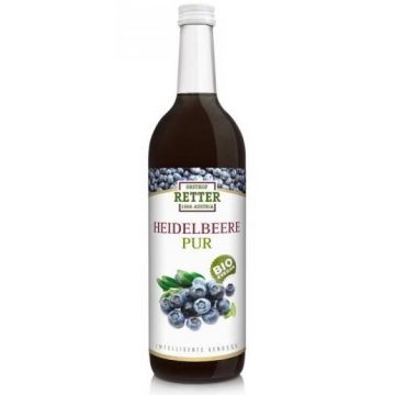 Suc de afine pur, eco-bio, 750ml, Retter