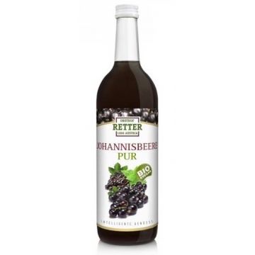 Suc de coacaze negre pur, eco-bio, 750ml - Retter