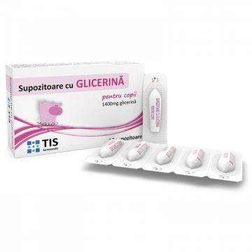 Supozitoare pentru copii cu Glicerina 1400mg, 10supozitoare - Tis Farmaceutic