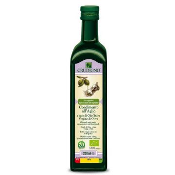 Ulei masline cu usturoi, eco-bio, 250ml - Crudigno