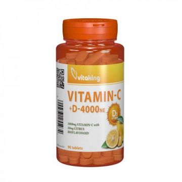 Vitamina C si D cu bioflavonoide, 90cpr - Vitaking
