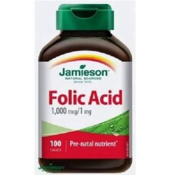 Acid folic, 1mg, 100tbs - Jamieson