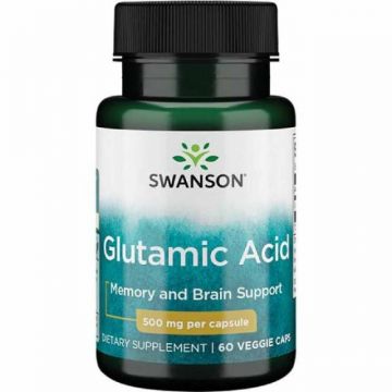 Acid glutamic, 500mg, 60cps - Swanson