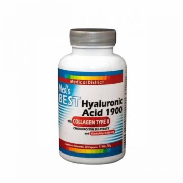 Best Hyaluronic Acid Hialuronic cu Colagen TIP 2 1900mg, 60cps - Med's Best