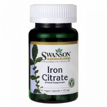 Citratul de Fier, 25mg, 60cps - Swanson