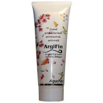 Crema antibacteriana, argifin cu argint si cupru coloidal, 75ml - AGHORAS