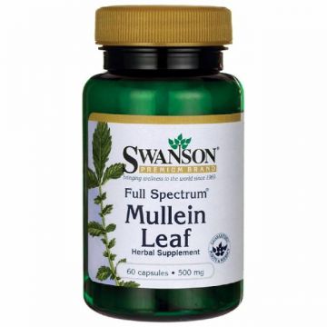 Full spectrum mullein leaf, 500mg, 60cps - Swanson