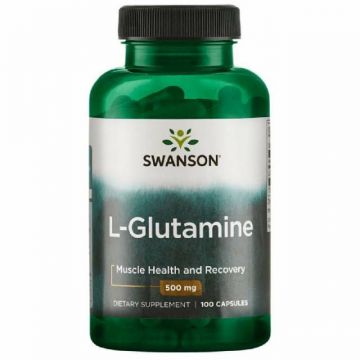 L- Glutamina, 500mg, 100cps - Swanson
