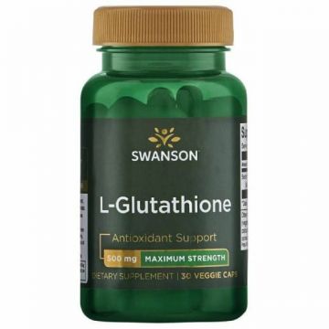 L-Glutathione Glutation Redus, 500mg, 30cps - Swanson
