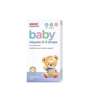 Milestones Baby Vitamina D-3 picaturi, 7.5ml - GNC