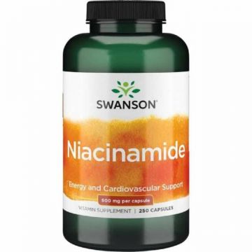 Niacinamida Vitamina B3, 500mg, 250cps - Swanson