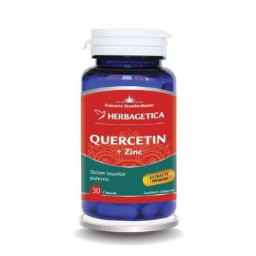Quercetin Cu Zinc, 30cps - HERBAGETICA Quercetin Cu Zinc, 30cps - HERBAGETICA