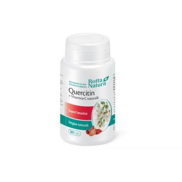 Quercitin si Vitamina C naturala, 30cps - ROTTA NATURA