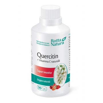 Quercitin si Vitamina C naturala, 90cps - ROTTA NATURA