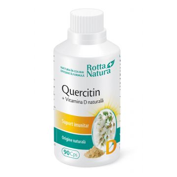 Quercitin si Vitamina D naturala, 90cps - ROTTA NATURA