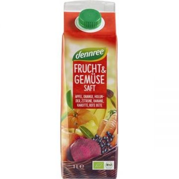 Suc rosu de fructe si legume, eco-bio, 1l - Dennree