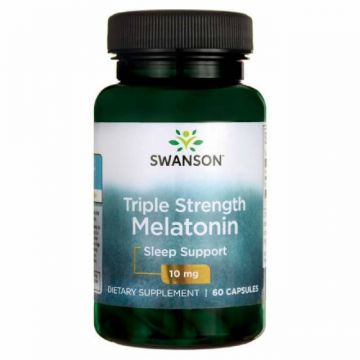 Triple Strenght Melatonin, 10mg, 60cps - Swanson