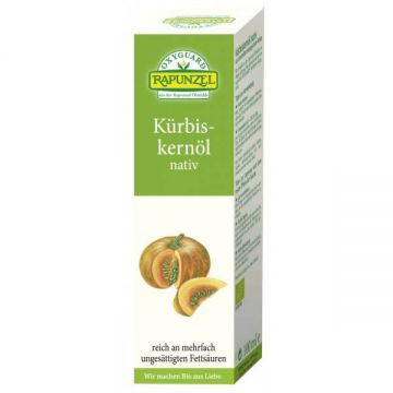 Ulei crud din samburi de dovleac, eco-bio, 100ml - Rapunzel