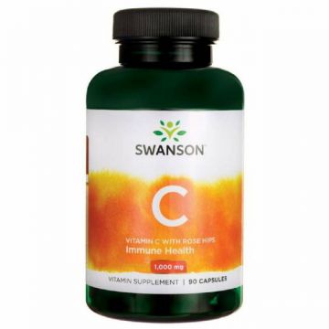 Vitamina C cu Extract de Macese, 1000mg, 90cps - Swanson