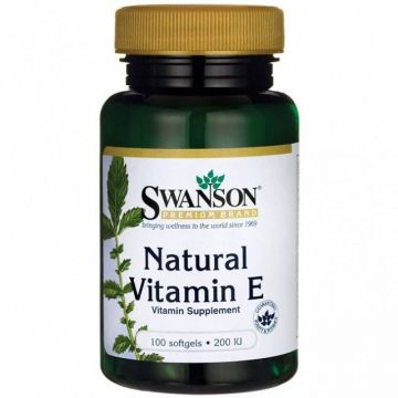 Vitamina E din Surse Naturale 200ui, 100cps - Swanson