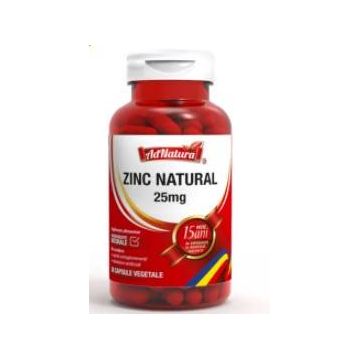 Zinc natural 25mg, 60cps - Adnatura