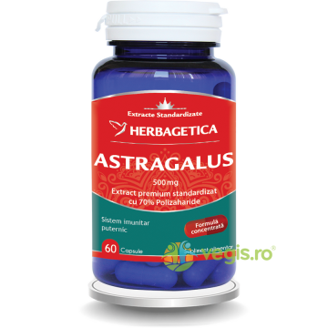 Astragalus 500mg cu 70% Polizaharide 60cps